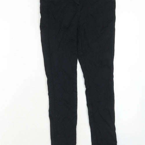 NEXT Womens Black Cotton Skinny Jeans Size 10 Regular Zip