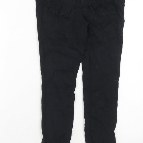 NEXT Womens Black Cotton Skinny Jeans Size 10 Regular Zip