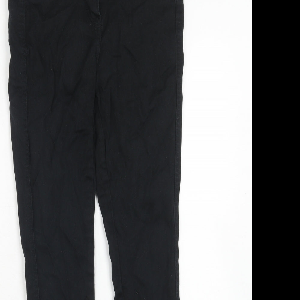 NEXT Womens Black Cotton Skinny Jeans Size 10 Regular Zip