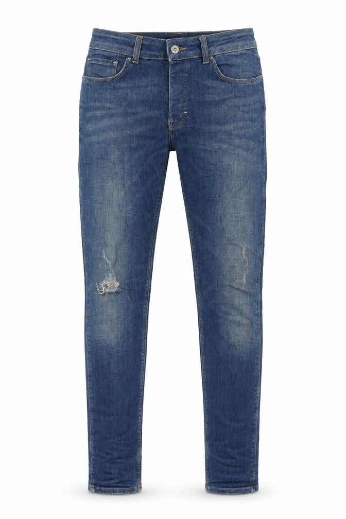 Topman Mens Blue Cotton Skinny Jeans Size 30 in Regular Button