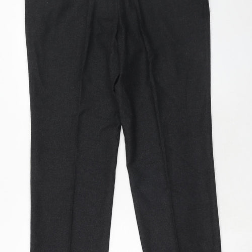 Gurteen Mens Grey Wool Trousers Size 38 in Regular Zip