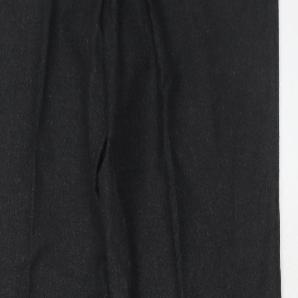 Gurteen Mens Grey Wool Trousers Size 38 in Regular Zip
