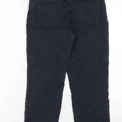 NEXT Womens Blue Cotton Straight Jeans Size 12 Regular Zip