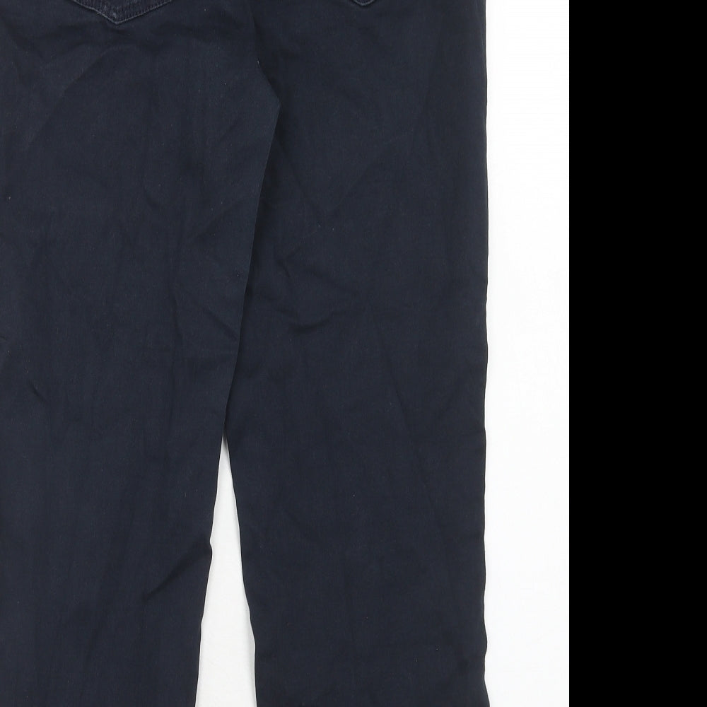 NEXT Womens Blue Cotton Straight Jeans Size 12 Regular Zip
