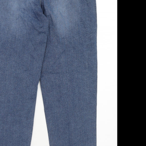 UP2 fashion Womens Blue Cotton Skinny Jeans Size 16 Regular Zip