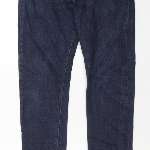 Signature by Levi Strauss & Co. Mens Blue Cotton Skinny Jeans Size 34 in L36 in Regular Zip