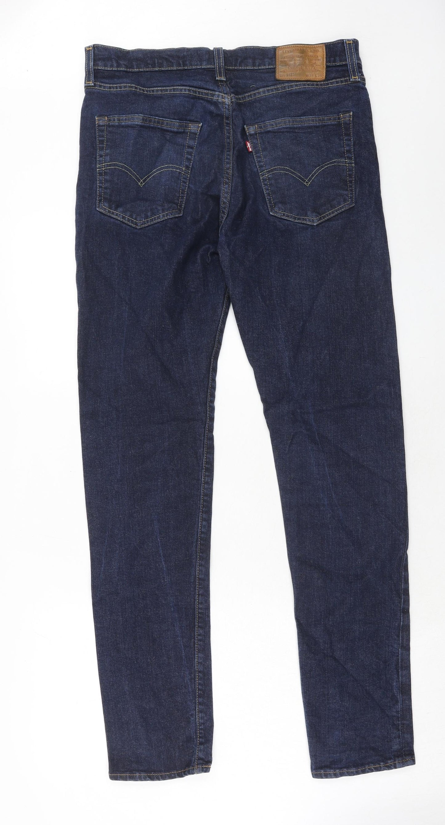 Signature by Levi Strauss & Co. Mens Blue Cotton Skinny Jeans Size 34 in L36 in Regular Zip
