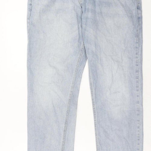 NEXT Mens Blue Cotton Straight Jeans Size 36 in L31 in Slim Zip