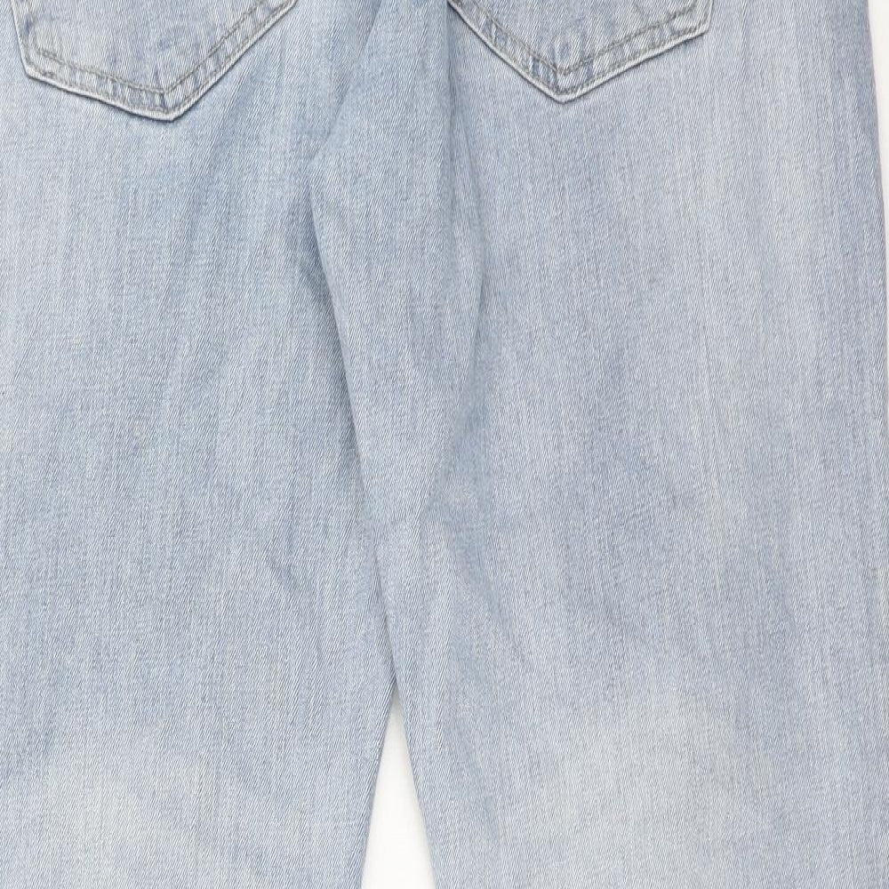 NEXT Mens Blue Cotton Straight Jeans Size 36 in L31 in Slim Zip