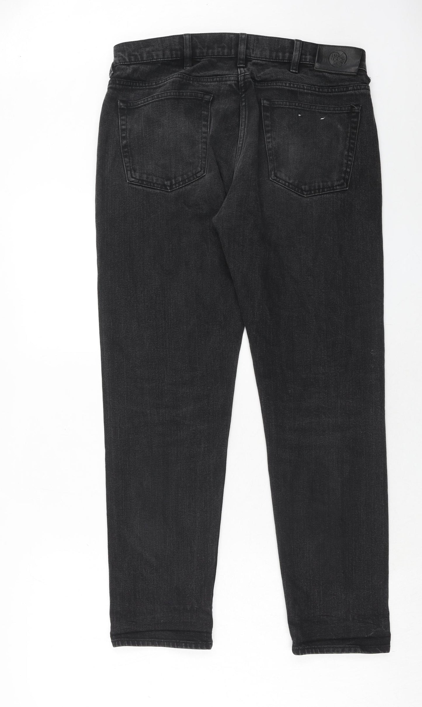 Paul Smith Mens Black Cotton Straight Jeans Size 32 in Regular Button