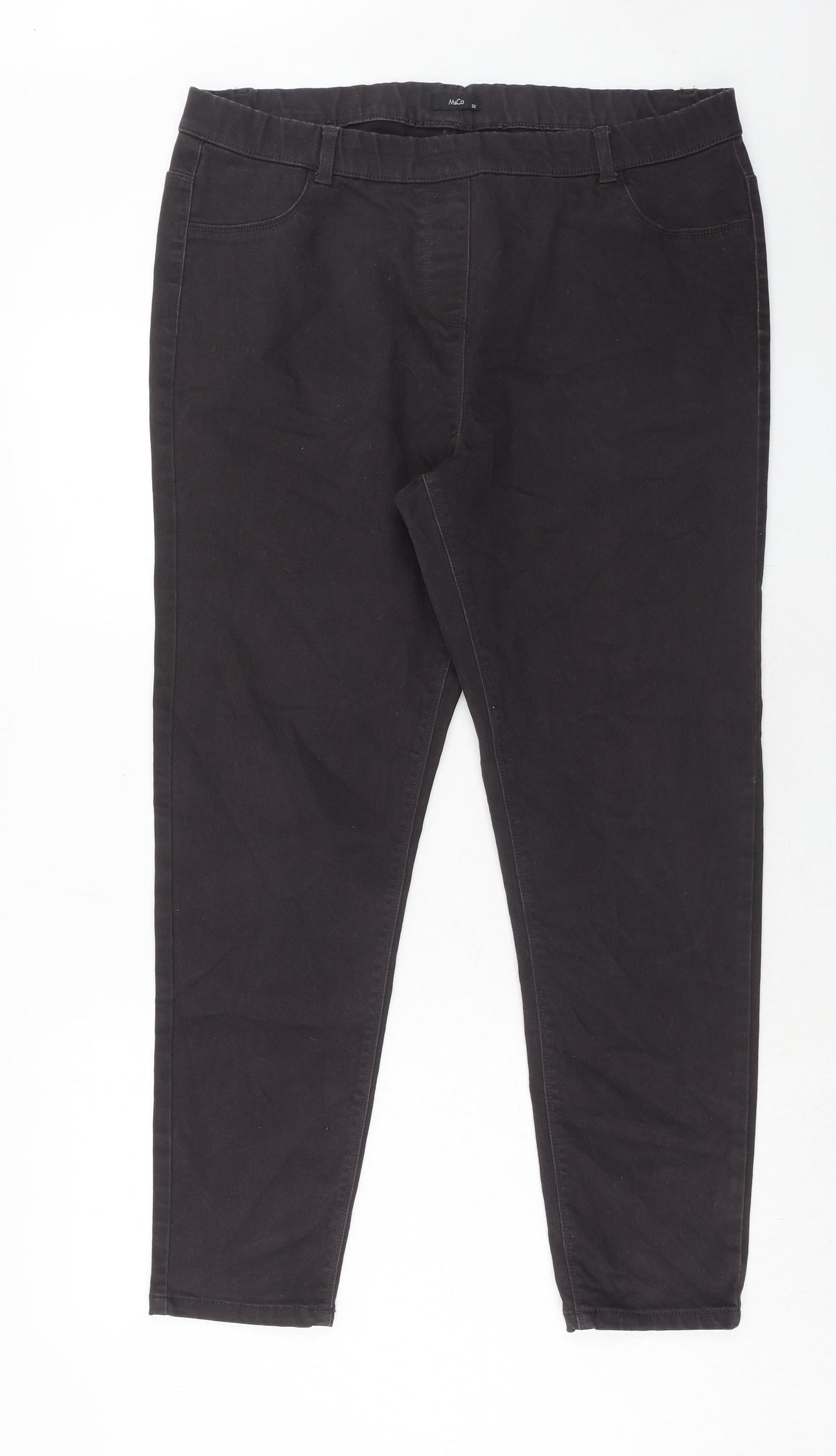 M&Co Womens Black Cotton Jegging Jeans Size 20 Regular