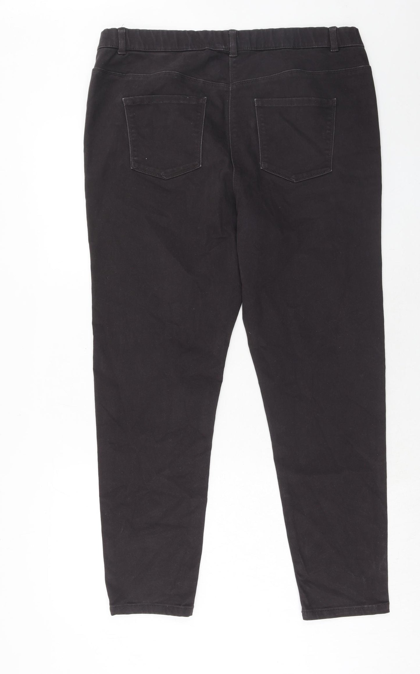 M&Co Womens Black Cotton Jegging Jeans Size 20 Regular