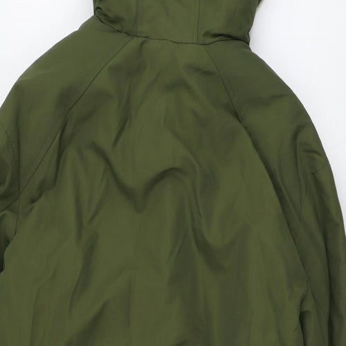 Zara Womens Green Parka Coat Size XS Zip
