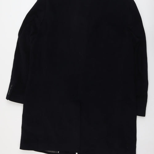 Marks and Spencer Mens Black Pea Coat Coat Size 2XL Button