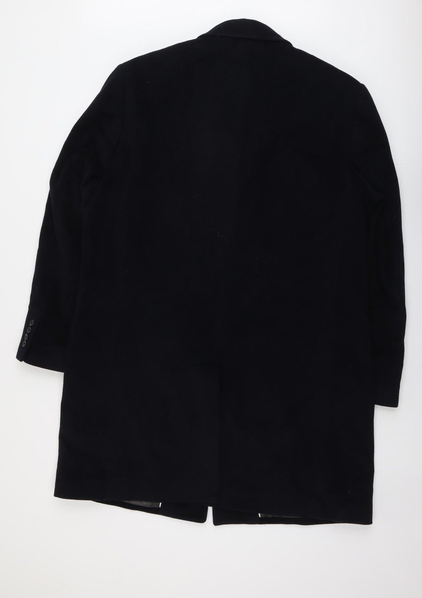 Marks and Spencer Mens Black Pea Coat Coat Size 2XL Button