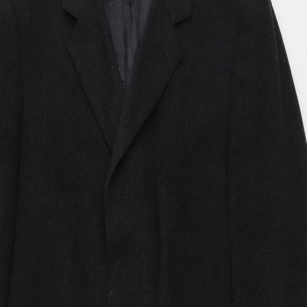 Dehavilland Mens Grey Overcoat Coat Size 48 Button