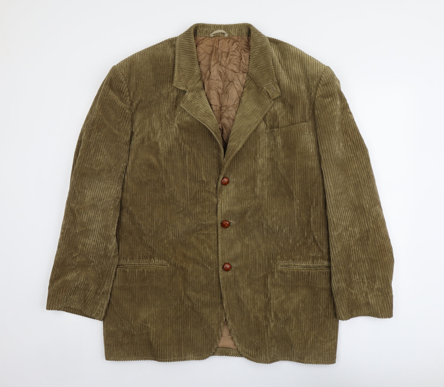 NEXT Mens Brown Cotton Jacket Blazer Size 48 Regular - Elbow Patches