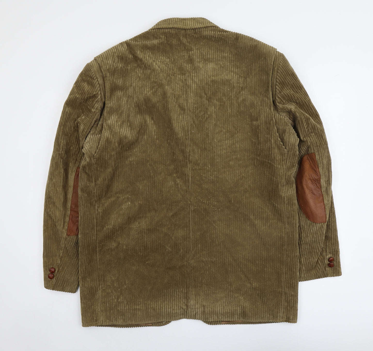 NEXT Mens Brown Cotton Jacket Blazer Size 48 Regular - Elbow Patches