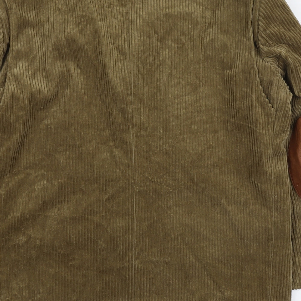 NEXT Mens Brown Cotton Jacket Blazer Size 48 Regular - Elbow Patches