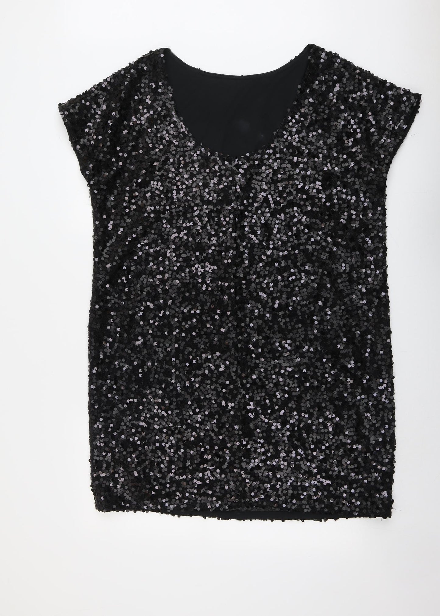 NEXT Womens Black Polyester A-Line Size 18 Round Neck Pullover