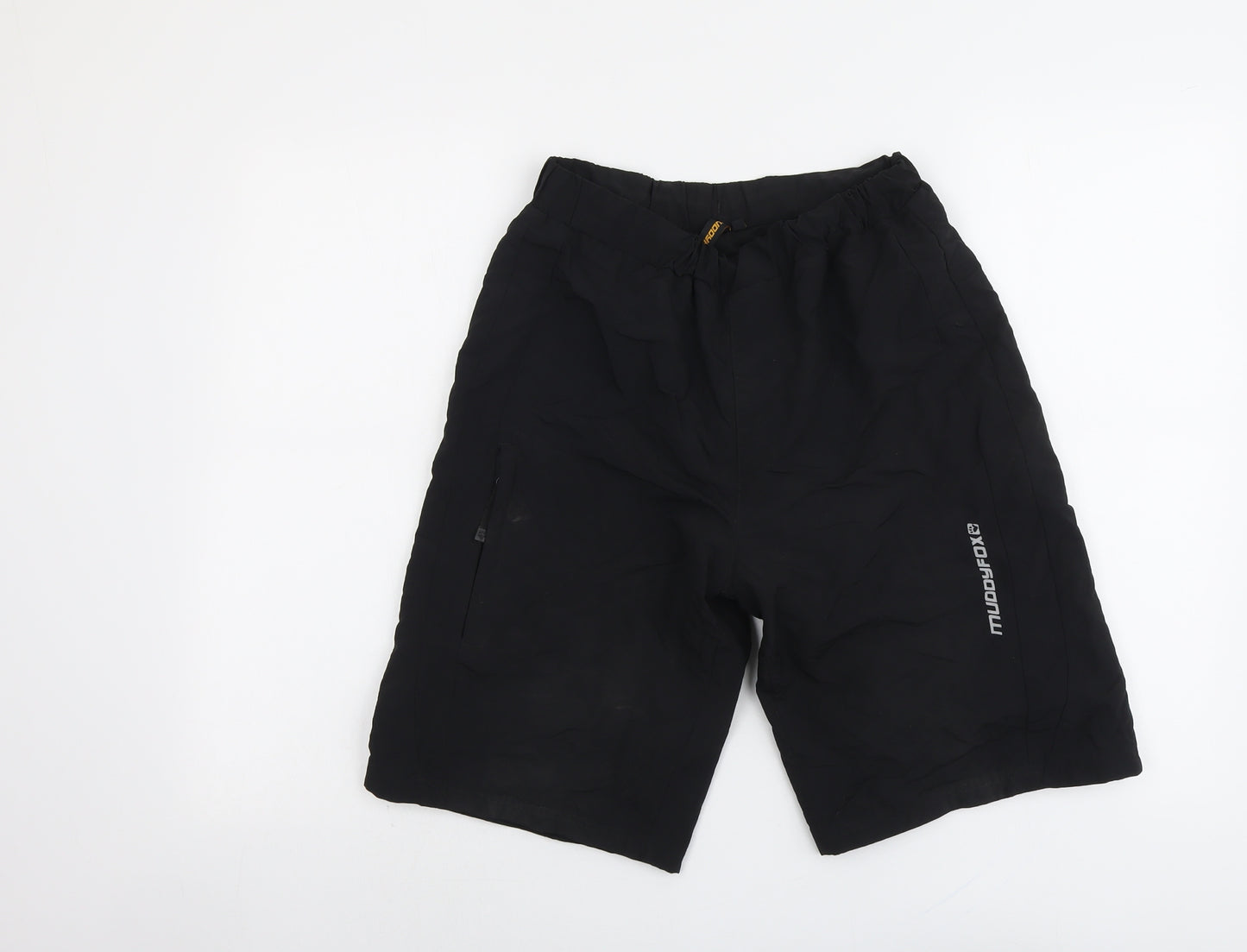 Muddy Fox Mens Black Nylon Sweat Shorts Size XS L11 in Regular Drawstring