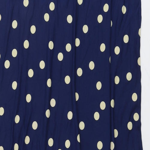NEXT Womens Blue Polka Dot Viscose Maxi Skirt Size 12