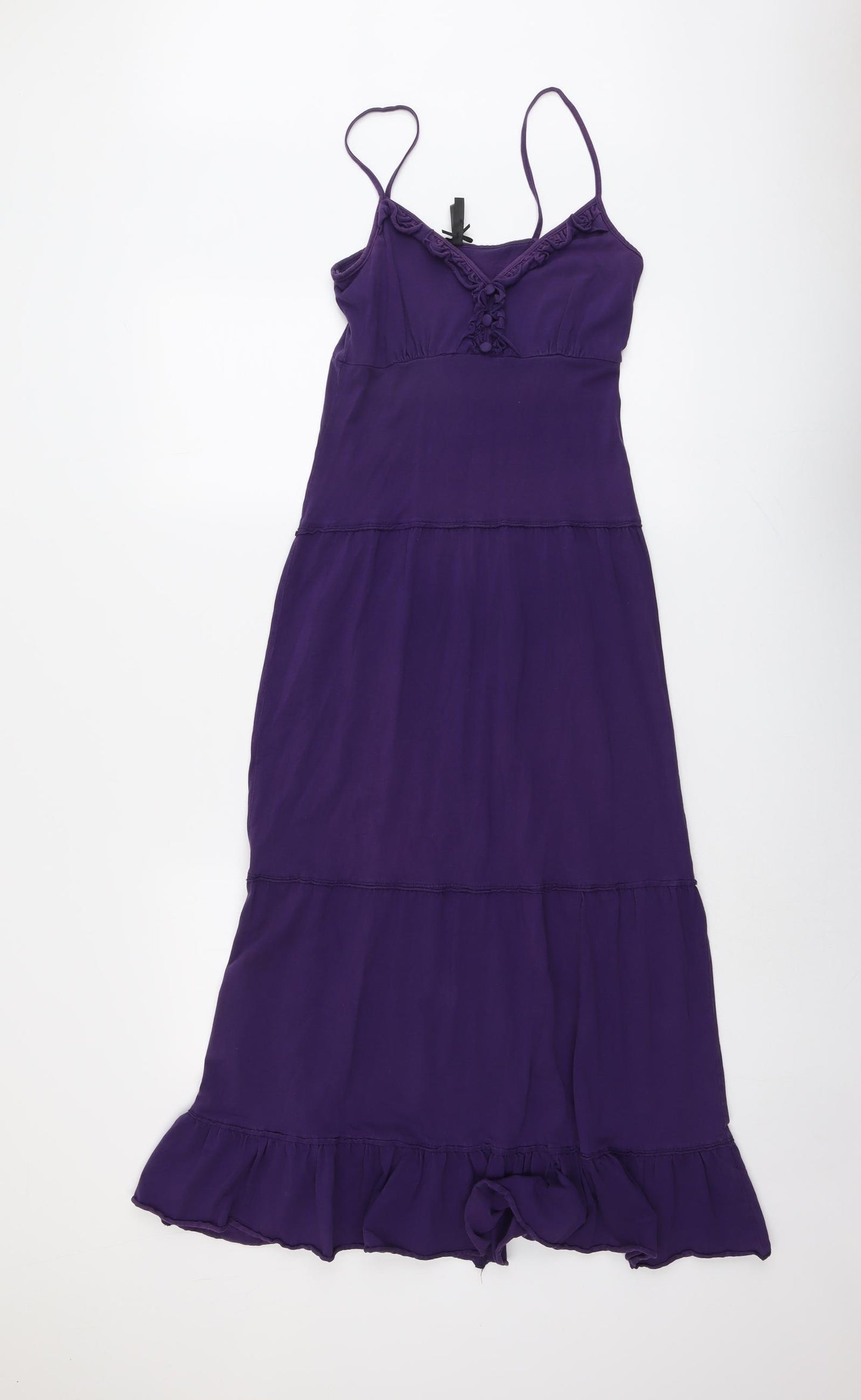 NEXT Womens Purple Cotton Slip Dress Size 6 V-Neck Pullover