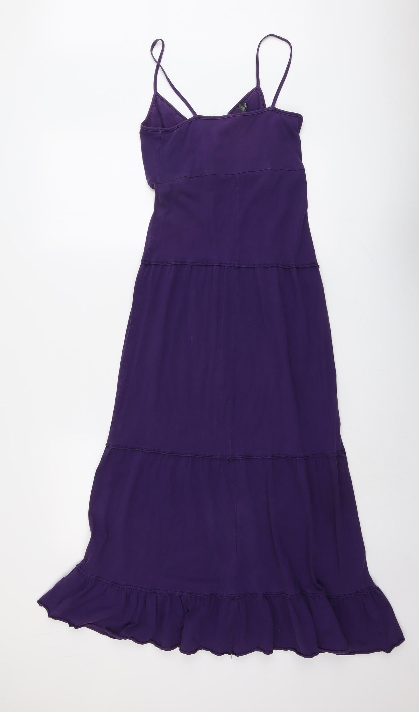 NEXT Womens Purple Cotton Slip Dress Size 6 V-Neck Pullover