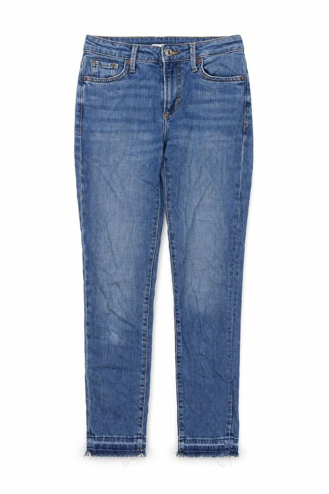 Mango Womens Blue Cotton Skinny Jeans Size 4 L26 in Regular Button