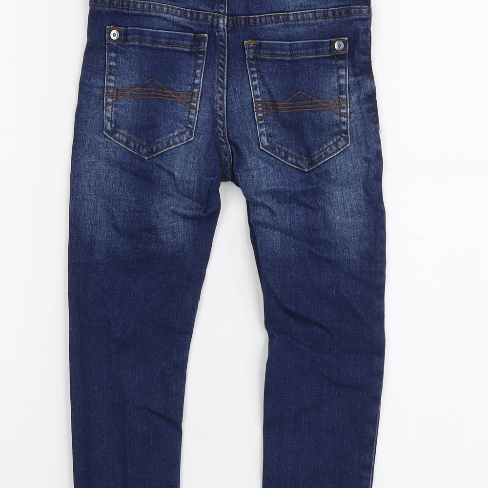 NEXT Boys Blue Cotton Skinny Jeans Size 5 Years Regular Button