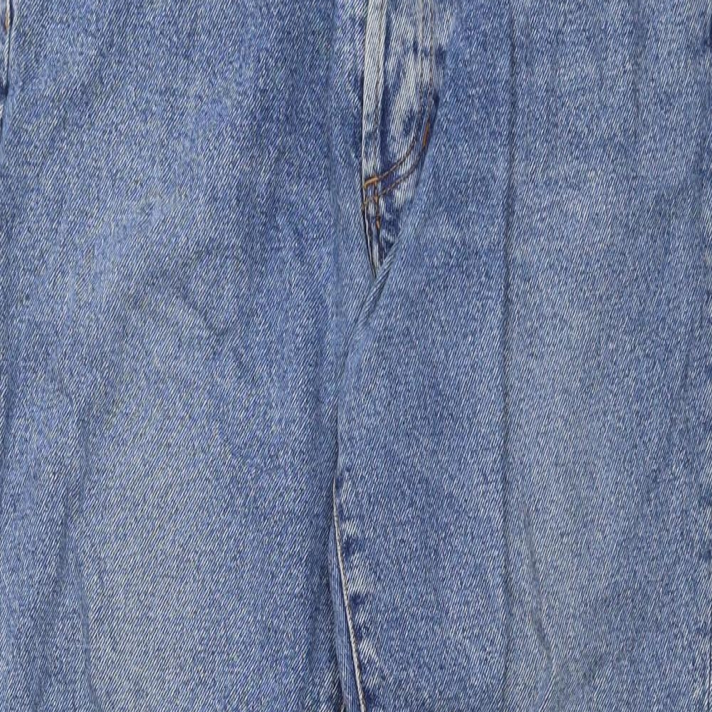 NEXT Mens Blue Cotton Straight Jeans Size 32 in L31 in Regular Button