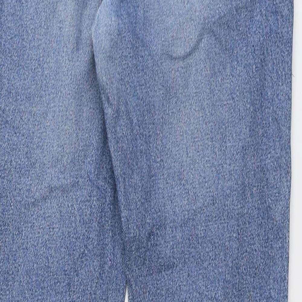 NEXT Mens Blue Cotton Straight Jeans Size 32 in L31 in Regular Button