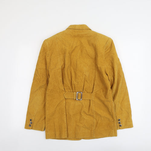 NEXT Womens Yellow Jacket Blazer Size S Button