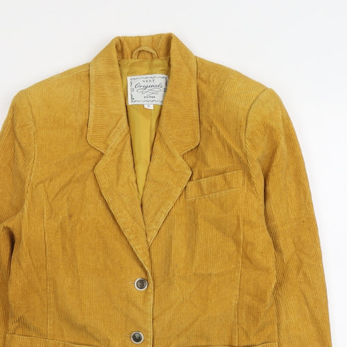 NEXT Womens Yellow Jacket Blazer Size S Button