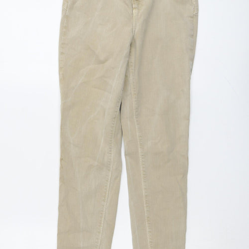 River Island Womens Beige Cotton Skinny Jeans Size 10 L27 in Regular Button