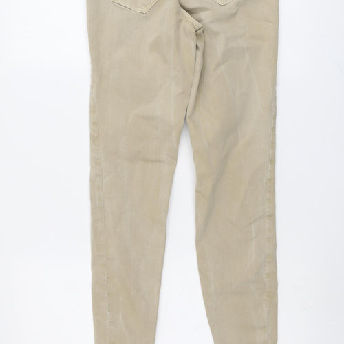 River Island Womens Beige Cotton Skinny Jeans Size 10 L27 in Regular Button