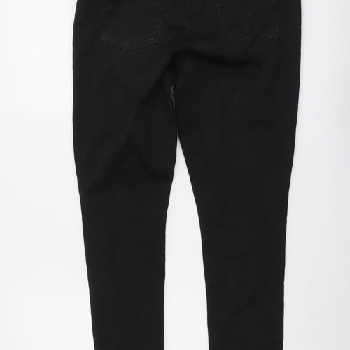 Joules Womens Black Cotton Skinny Jeans Size 14 L30 in Regular Button