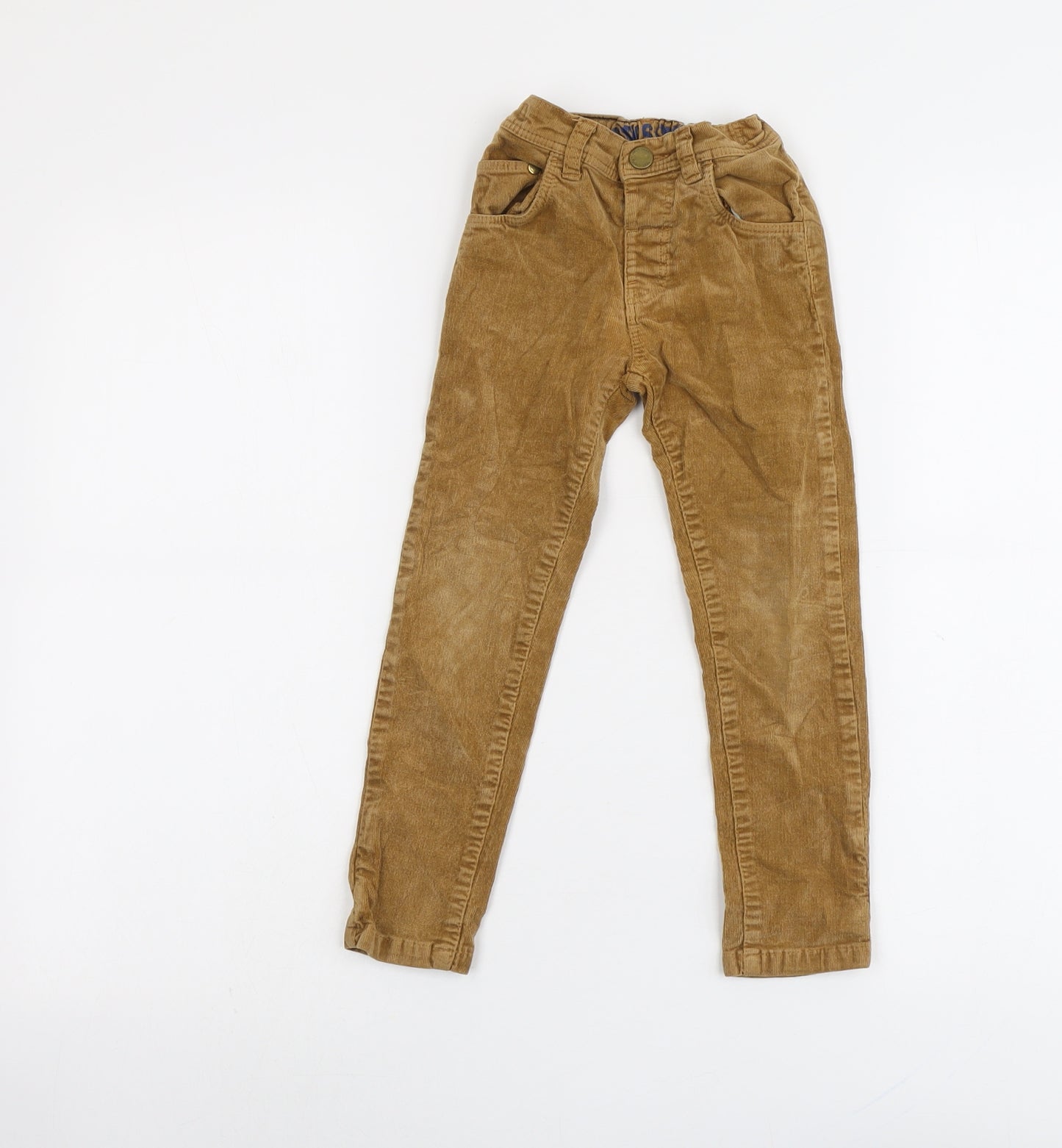 NEXT Boys Brown Cotton Chino Trousers Size 4-5 Years Regular Button