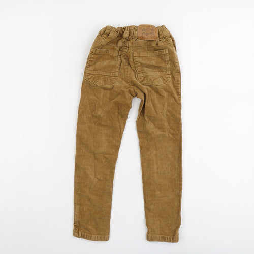 NEXT Boys Brown Cotton Chino Trousers Size 4-5 Years Regular Button