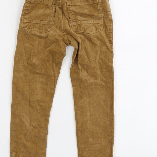 NEXT Boys Brown Cotton Chino Trousers Size 4-5 Years Regular Button