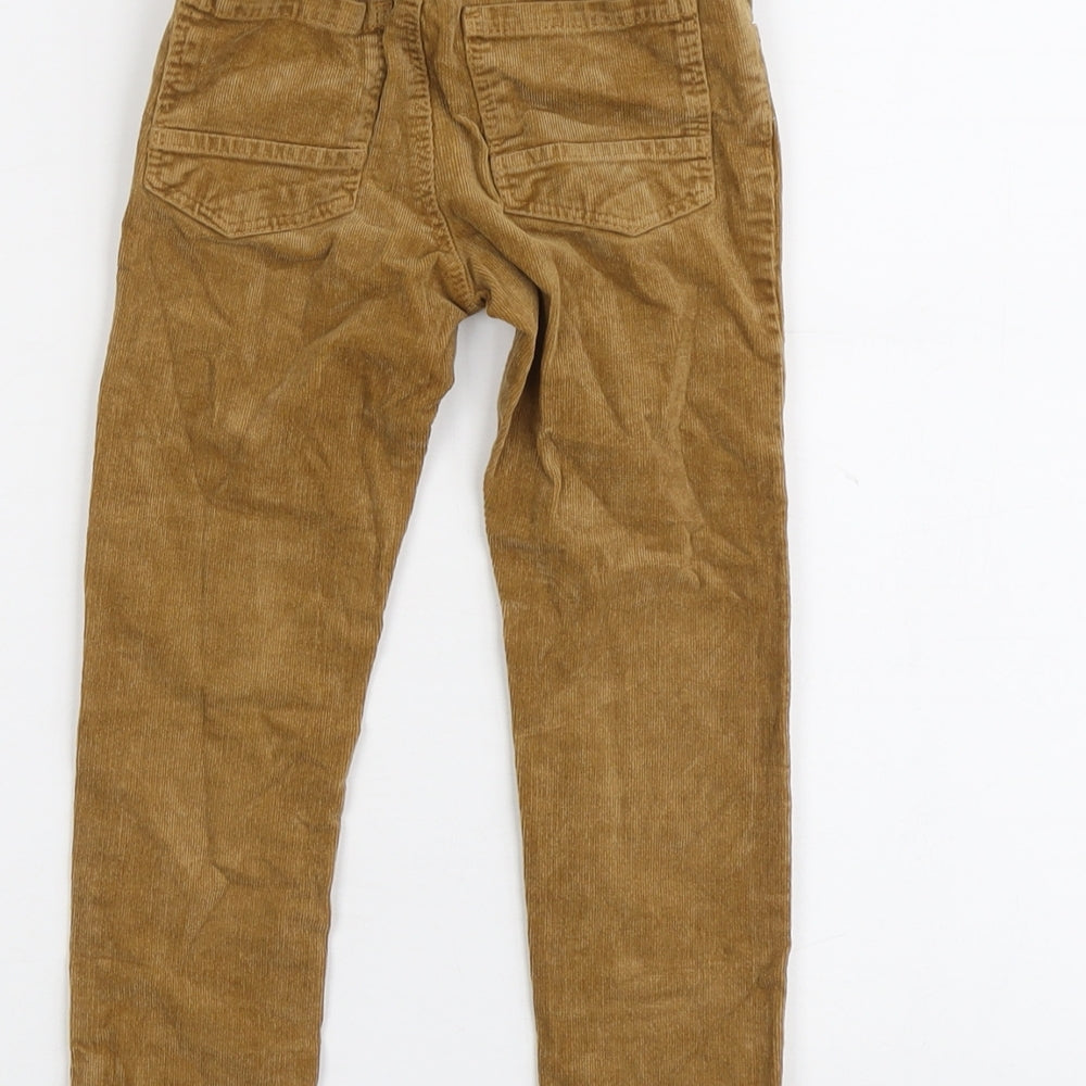 NEXT Boys Brown Cotton Chino Trousers Size 4-5 Years Regular Button