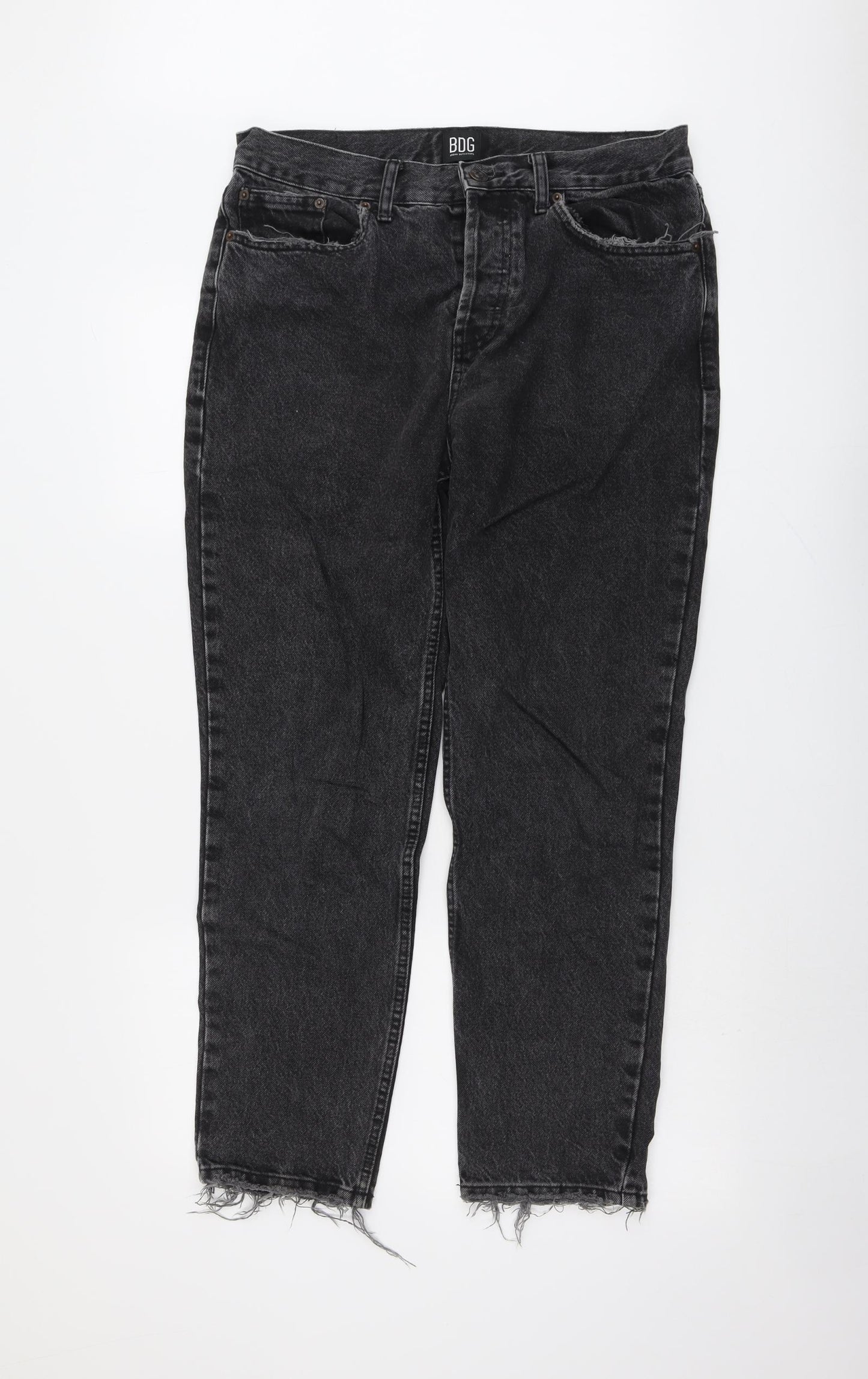 BDG Womens Grey Cotton Mom Jeans Size 32 in L32 in Regular Button