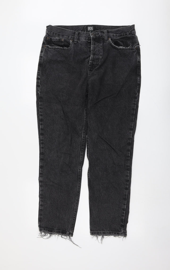 BDG Womens Grey Cotton Mom Jeans Size 32 in L32 in Regular Button