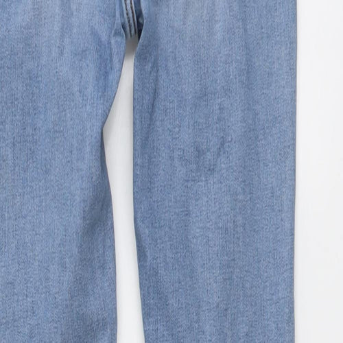Marks and Spencer Womens Blue Cotton Skinny Jeans Size 8 L27 in Regular Button