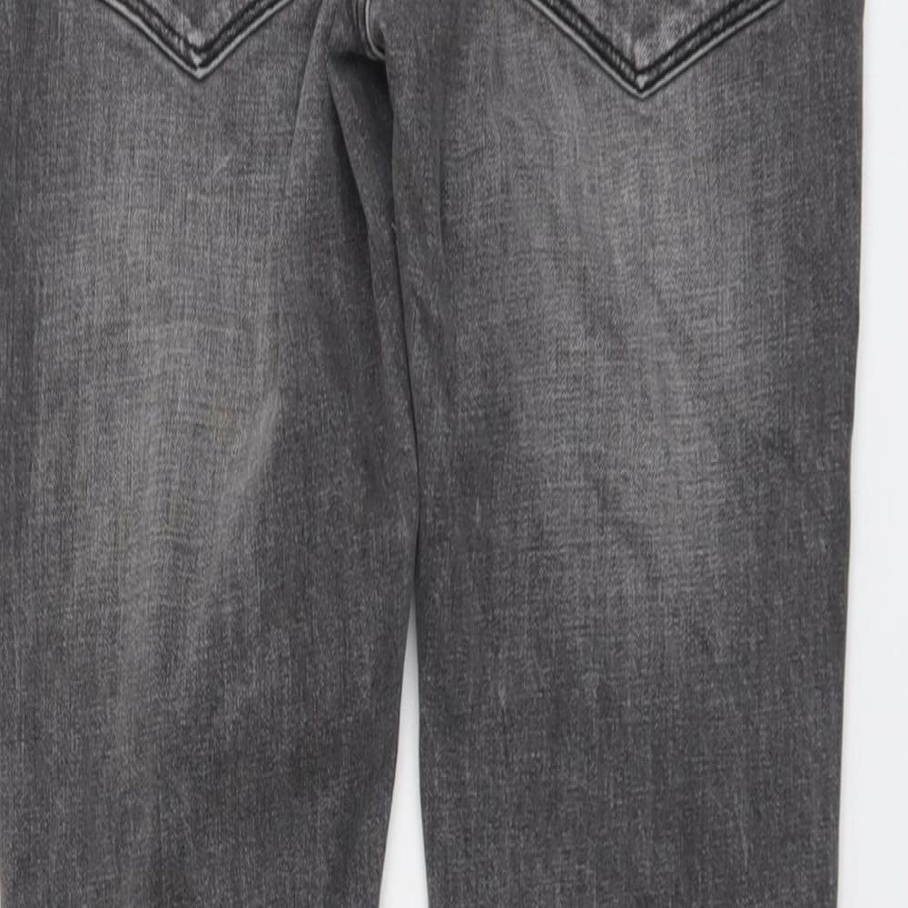 Arne Mens Grey Cotton Skinny Jeans Size 28 in L31 in Regular Button