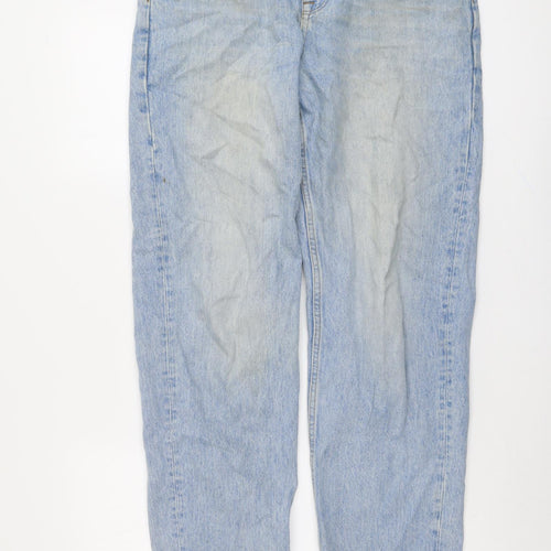 ASOS Womens Blue Cotton Mom Jeans Size 30 in L30 in Regular Button