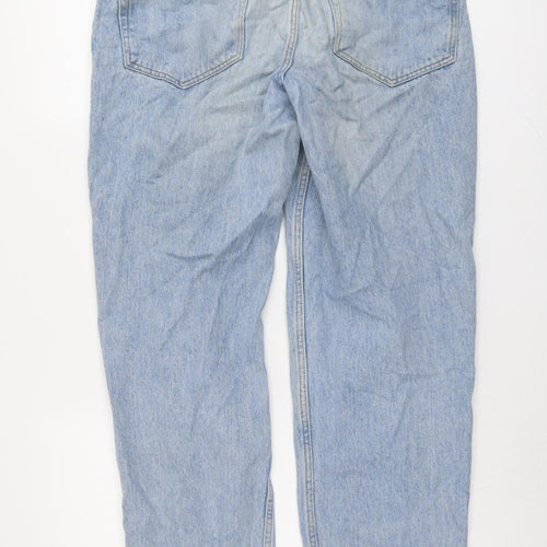 ASOS Womens Blue Cotton Mom Jeans Size 30 in L30 in Regular Button