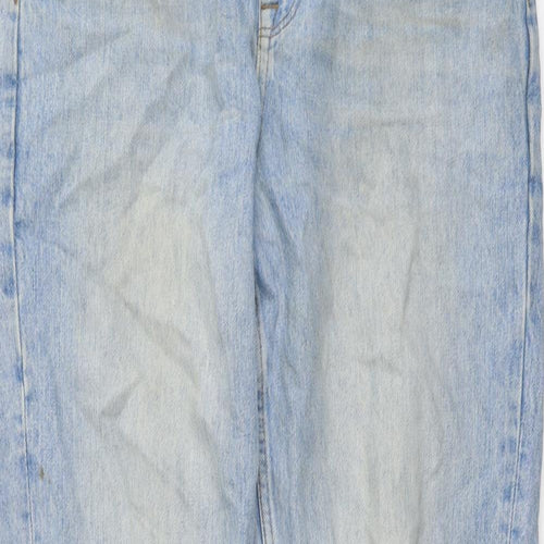 ASOS Womens Blue Cotton Mom Jeans Size 30 in L30 in Regular Button