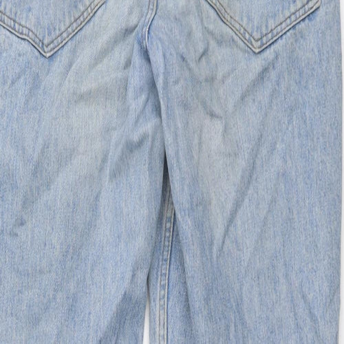 ASOS Womens Blue Cotton Mom Jeans Size 30 in L30 in Regular Button