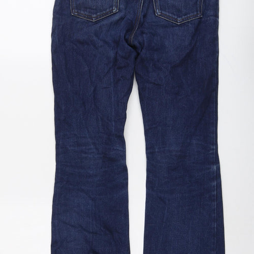 ASOS Womens Blue Cotton Bootcut Jeans Size 26 in L32 in Regular Button